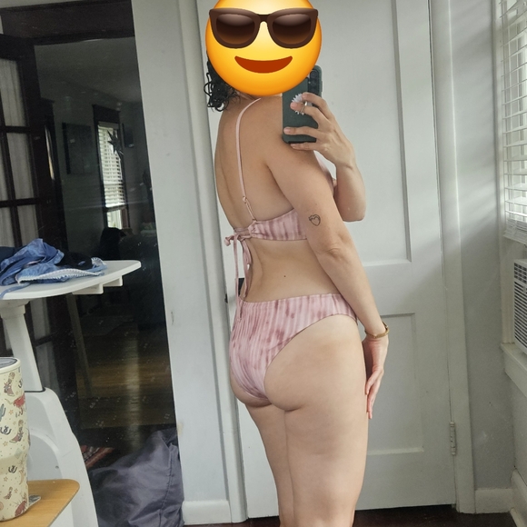Shade and Shore Pink Tie Dye Bikini Medium - Picture 3 of 4